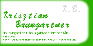 krisztian baumgartner business card